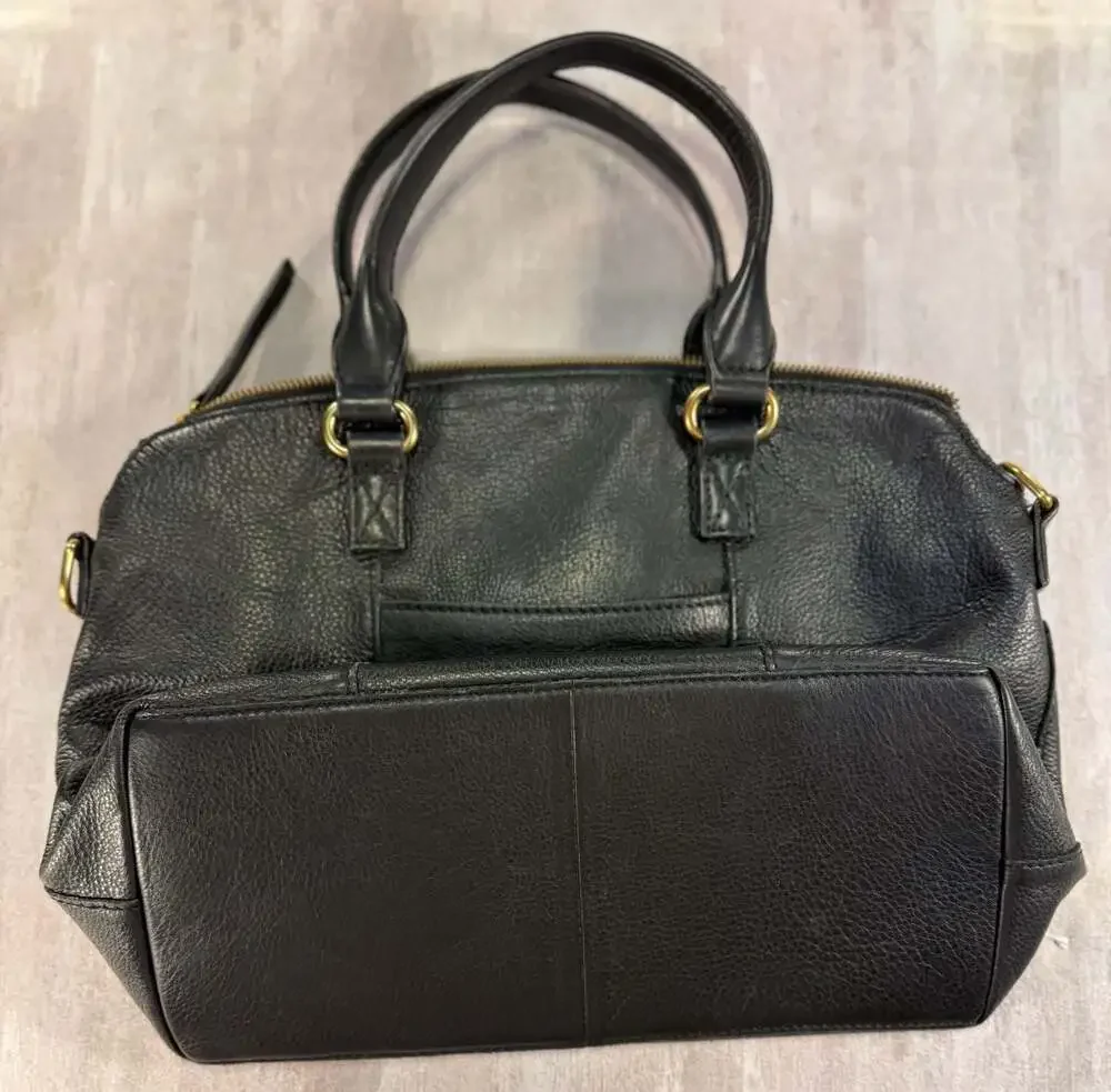 American Leather Co. Liberty Black‎ Leather Satchel Bag